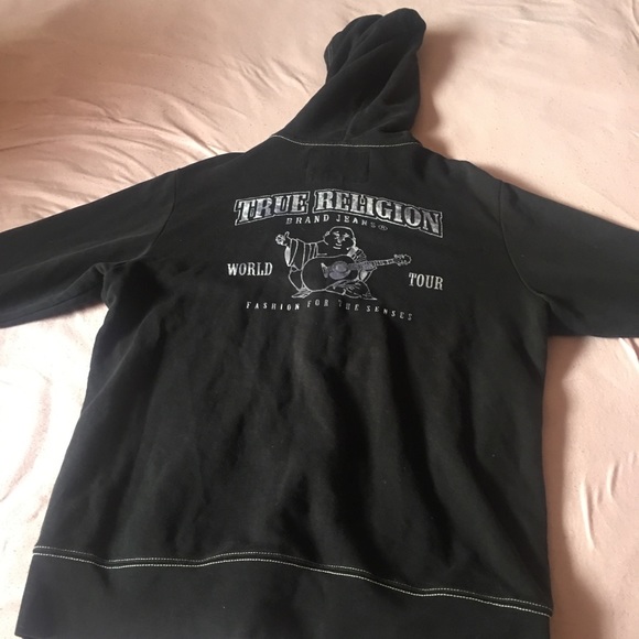 True Religion Sweaters True Religion Midnight Black Hoodie Poshmark
